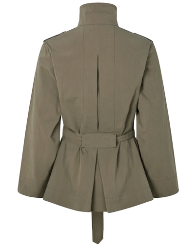 Rabens Saloner - Nadira Utility Cropped Trench Jakke - Asphalt